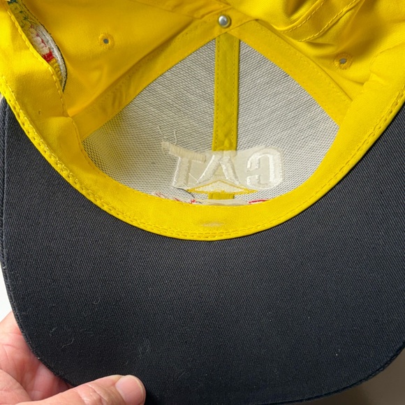 Vintage CAT Bill Davis Racing NASCAR Y2K Black Yellow Ward Burton Baseball Hat - Picture 7 of 9
